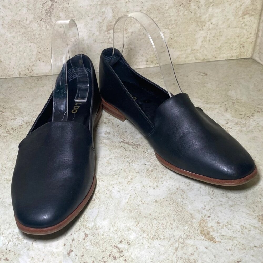 Aldo Black Leather Loafers
